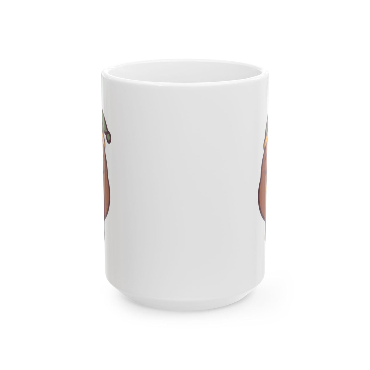 "The Turkey Made Me Do It" White Ceramic Mug — Graphic