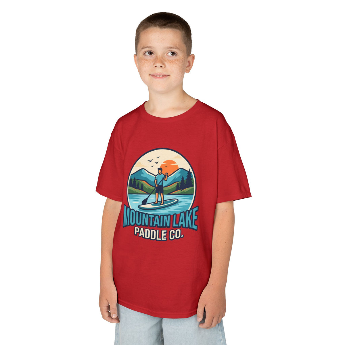 "Mountain Lake Paddle Board" Kids Tee