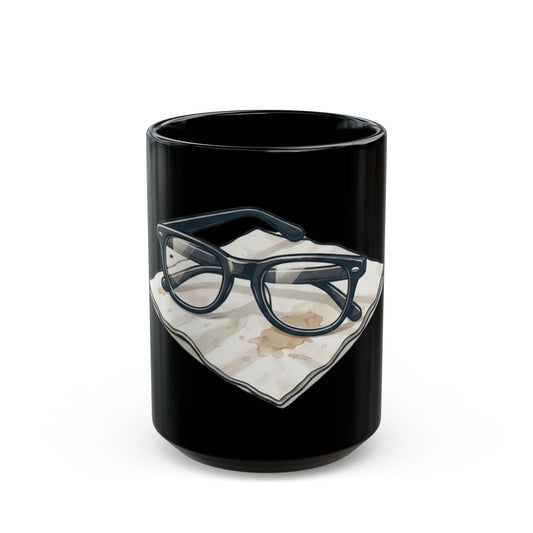 "Alibi Amber Ales" Black Ceramic Mug — Graphic