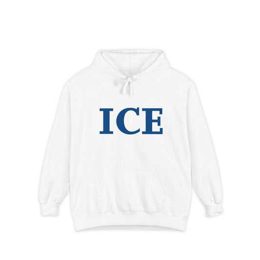 Color: White | Cold As ICE | Garment-Dyed Hoodie — AttitudeShirts