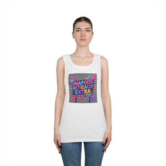 Color: White | Unapoligetically Extra Tank Top