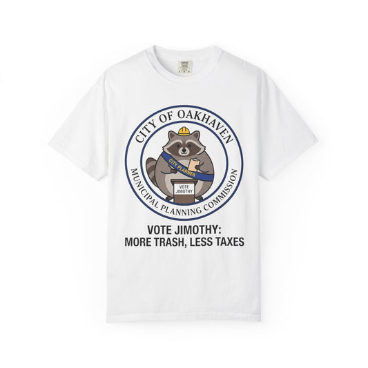 Color: White | Jimothy Unisex Garment-Dyed Tee