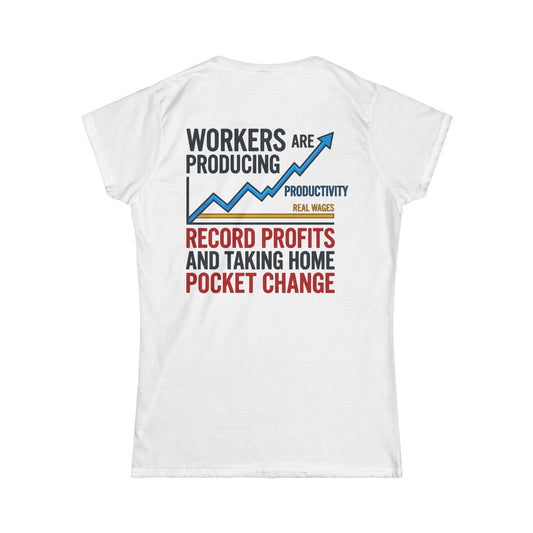 Color: White | Protest Series - Share The Value Women's Tee