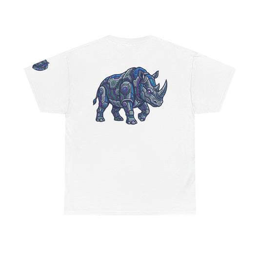 Color: White | Cyber Rhino Premium Graphic Tee