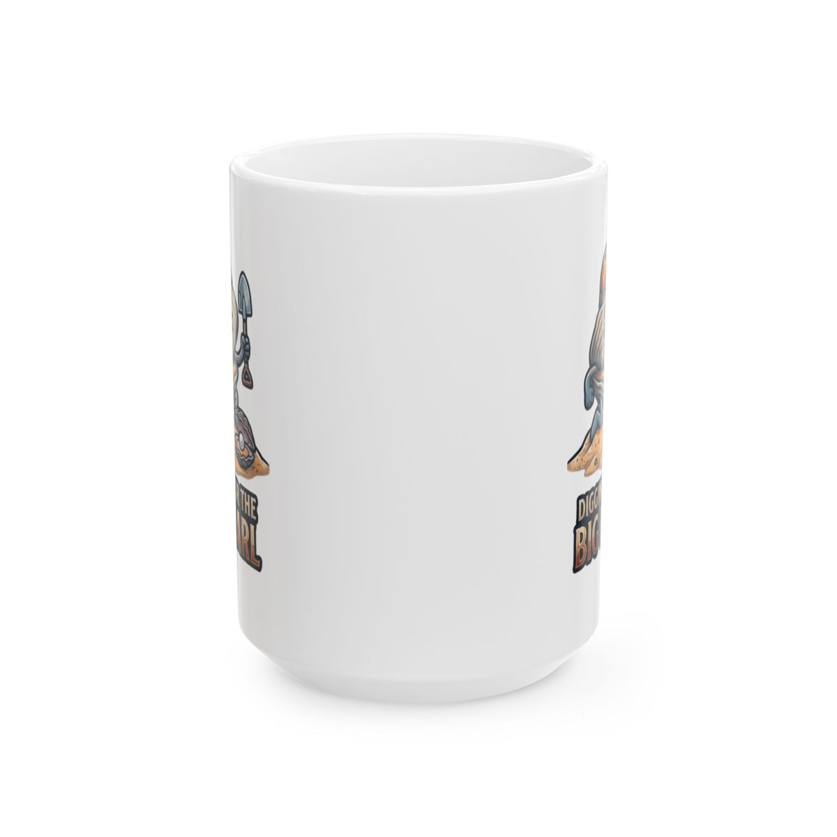 "Digging For The Big Pearl" White Ceramic Mug