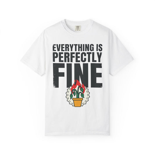 Color: White | Perfectly Fine Unisex Garment-Dyed Tee
