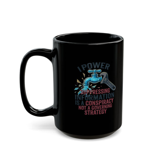 "Protest Series - Let It Flow" Black Ceramic Mug