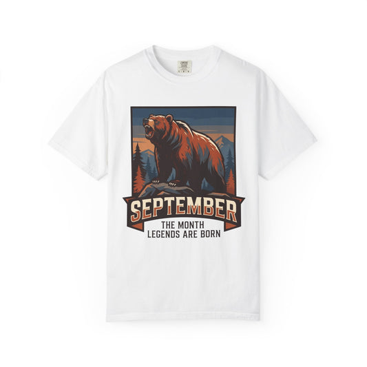 Color: White | September Legend Unisex Garment-Dyed Tee