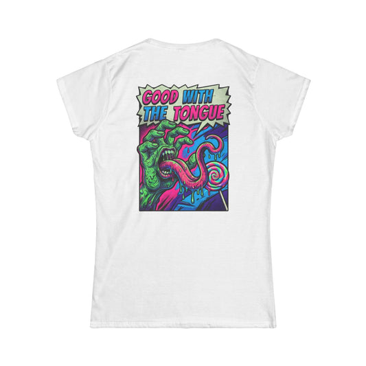 Color: White | Good With the Tongue Women's Tee