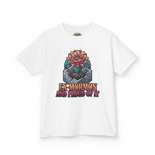 Color: White | Ex Mormon and Proud Of It Kids Tee