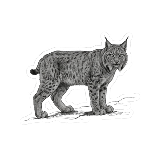 "Pencil Sketch Art Lynx" Sticker — Main