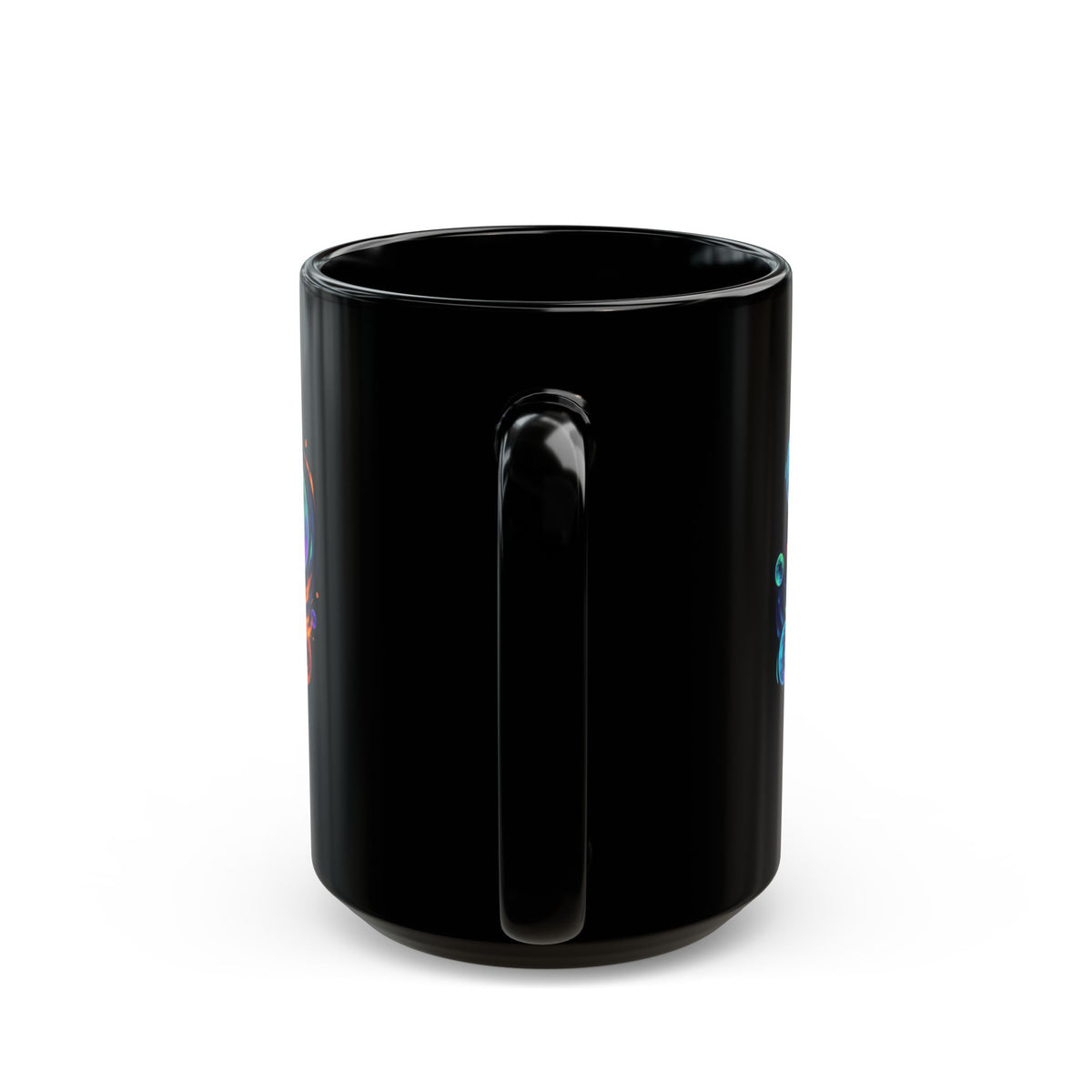 "MinMin Lights (Australian Folklore)" Black Ceramic Mug — Graphic
