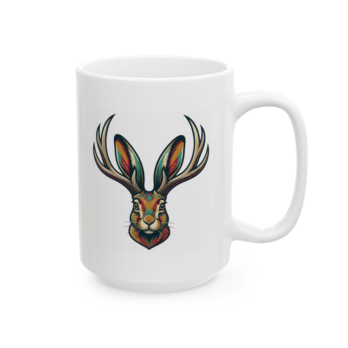 "Jackalope (American Folklore)" White Ceramic Mug — Graphic
