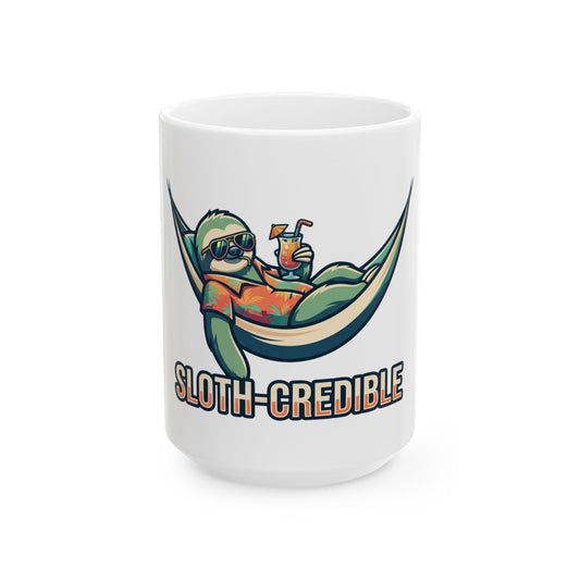 "Sloth Credible" White Ceramic Mug