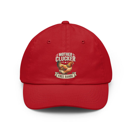 Color: Red | Mother Clucker Dad Hat — Graphic