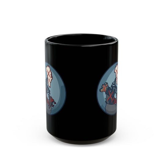 "Loose Talk About Countries That Aren't His" Black Ceramic Mug — Graphic