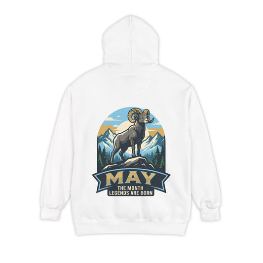 Color: White | May Legend Garment-Dyed Hoodie