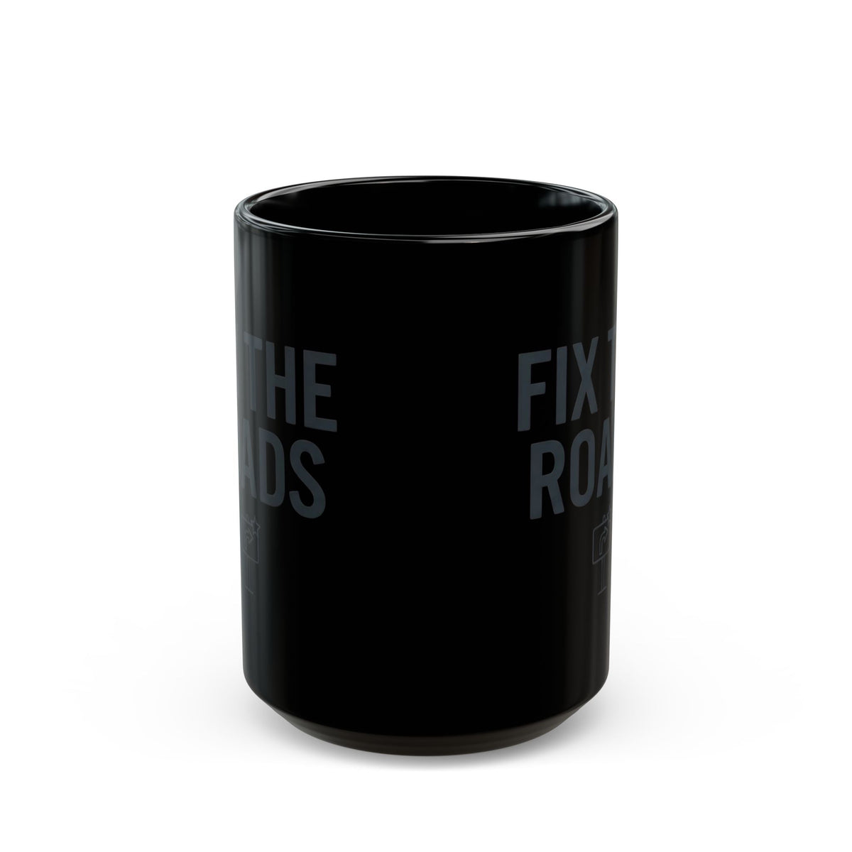 "Protest Series - Fix The Roads" Black Ceramic Mug — Graphic
