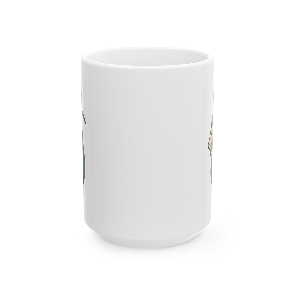 "Capricorn- The Sea-Goat Crest" White Ceramic Mug — Graphic