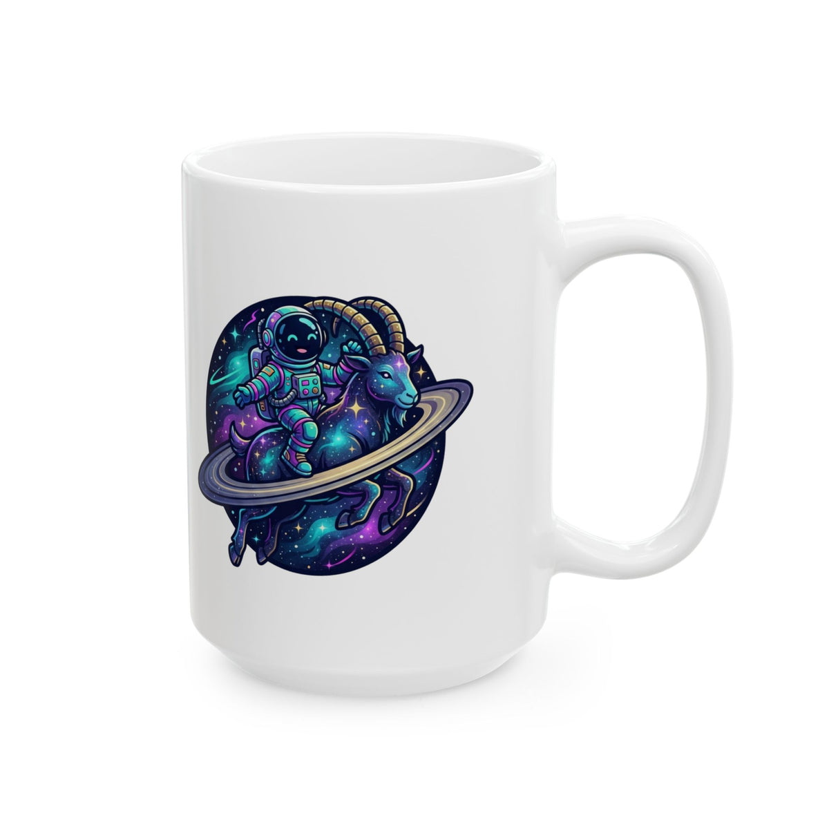 "Space Explorer Capricorn" White Ceramic Mug