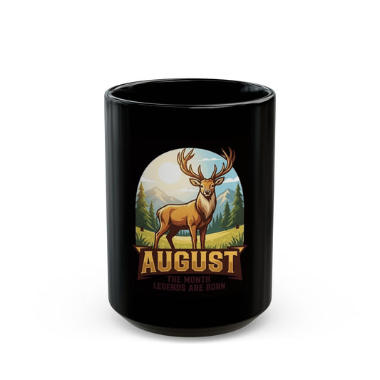 "August Legend" Black Ceramic Mug