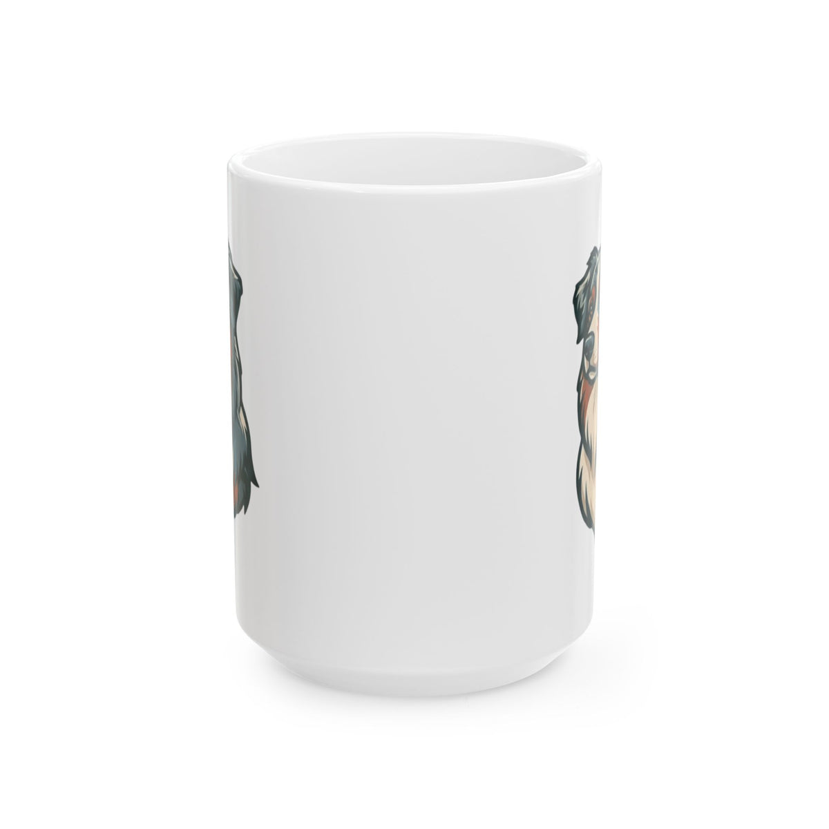 "Australian Sheperd" White Ceramic Mug — Graphic