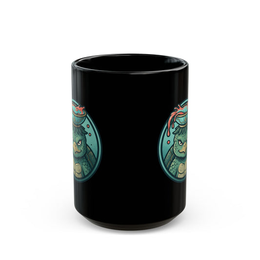 "Kappa (Japanese Folklore)" Black Ceramic Mug — Graphic
