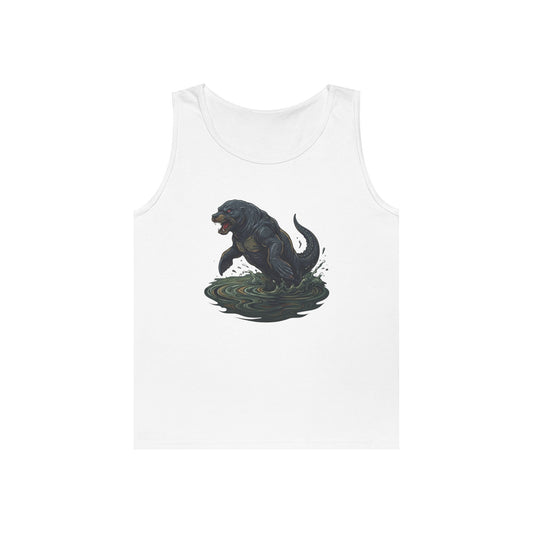 Color: White | Bunyip (Australian Aboriginal Mythology) Tank Top