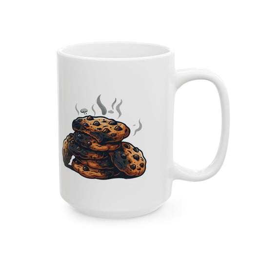 "Eat Drink And Be Grumpy" White Ceramic Mug — Graphic