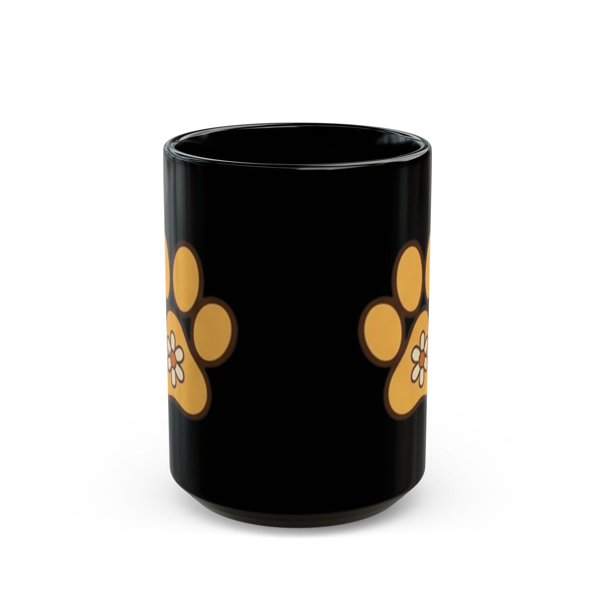 "Stay Golden & Bark On" Black Ceramic Mug — Graphic