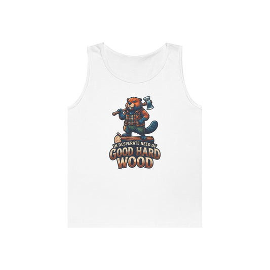 Color: White | In Desperate Need of Good Hard Wood Tank Top