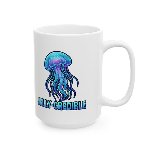 "Jelly Credible" White Ceramic Mug