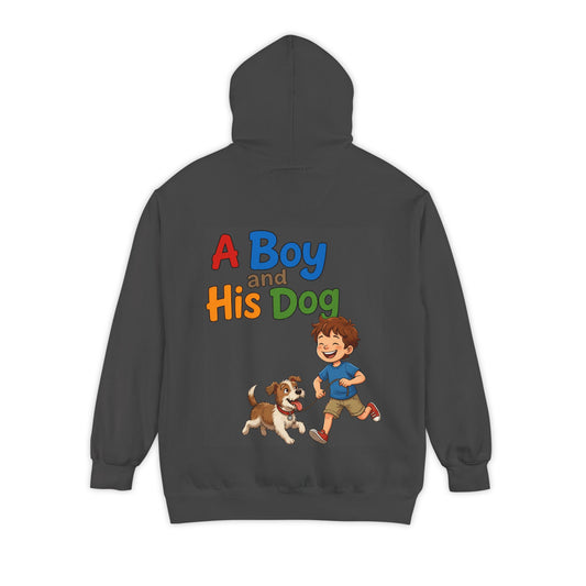 Color: Pepper | A Boy And His Dog Garment-Dyed Hoodie