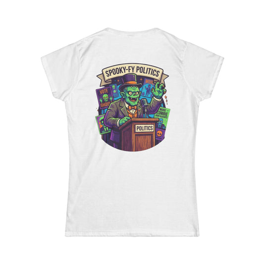 Color: White | Spooky-Fy Politics Women's Tee