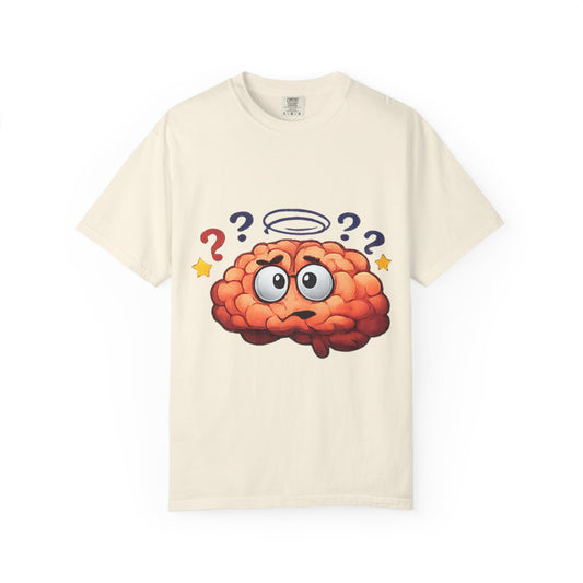 Color: Ivory | Error 404: Brain Not Found | Garment-Dyed Tee — AttitudeShirts