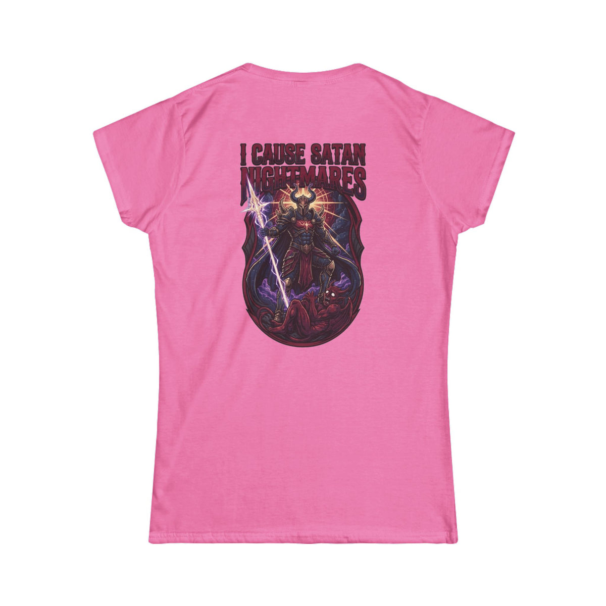 Color: Azalea | I Cause Satan Nightmares Women's Tee