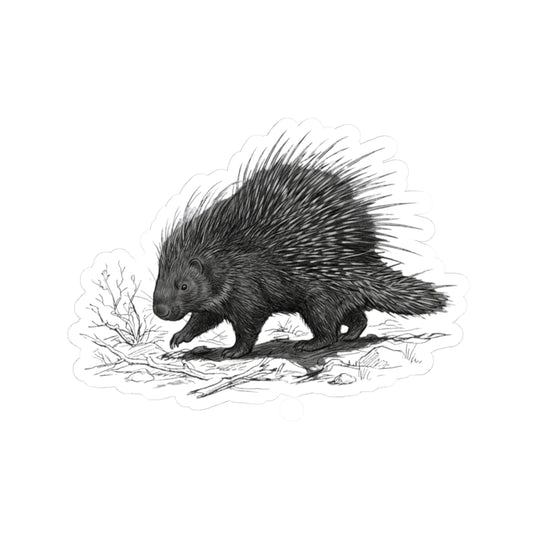 "Pencil Sketch Art Porcupine" Sticker — Main