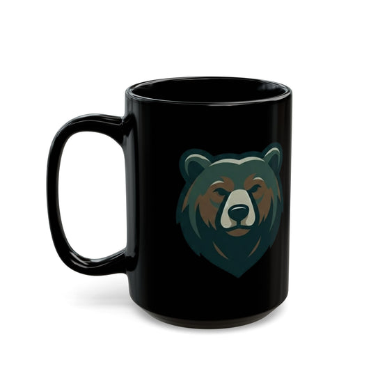 "Bear Credible" Black Ceramic Mug — Graphic