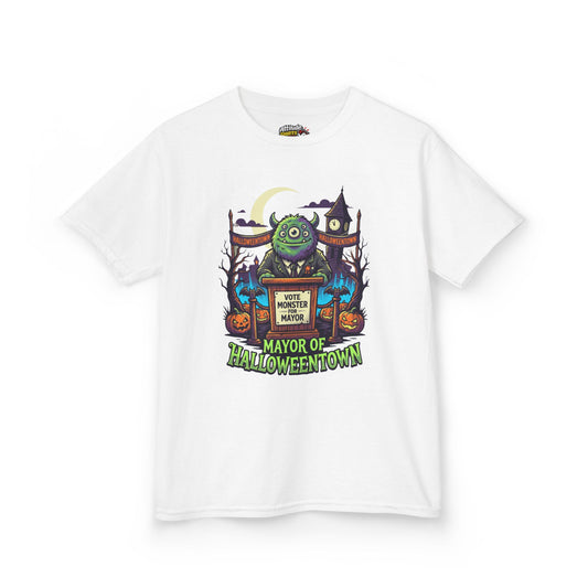 Color: White | Vote Monster For Mayor Kids Tee