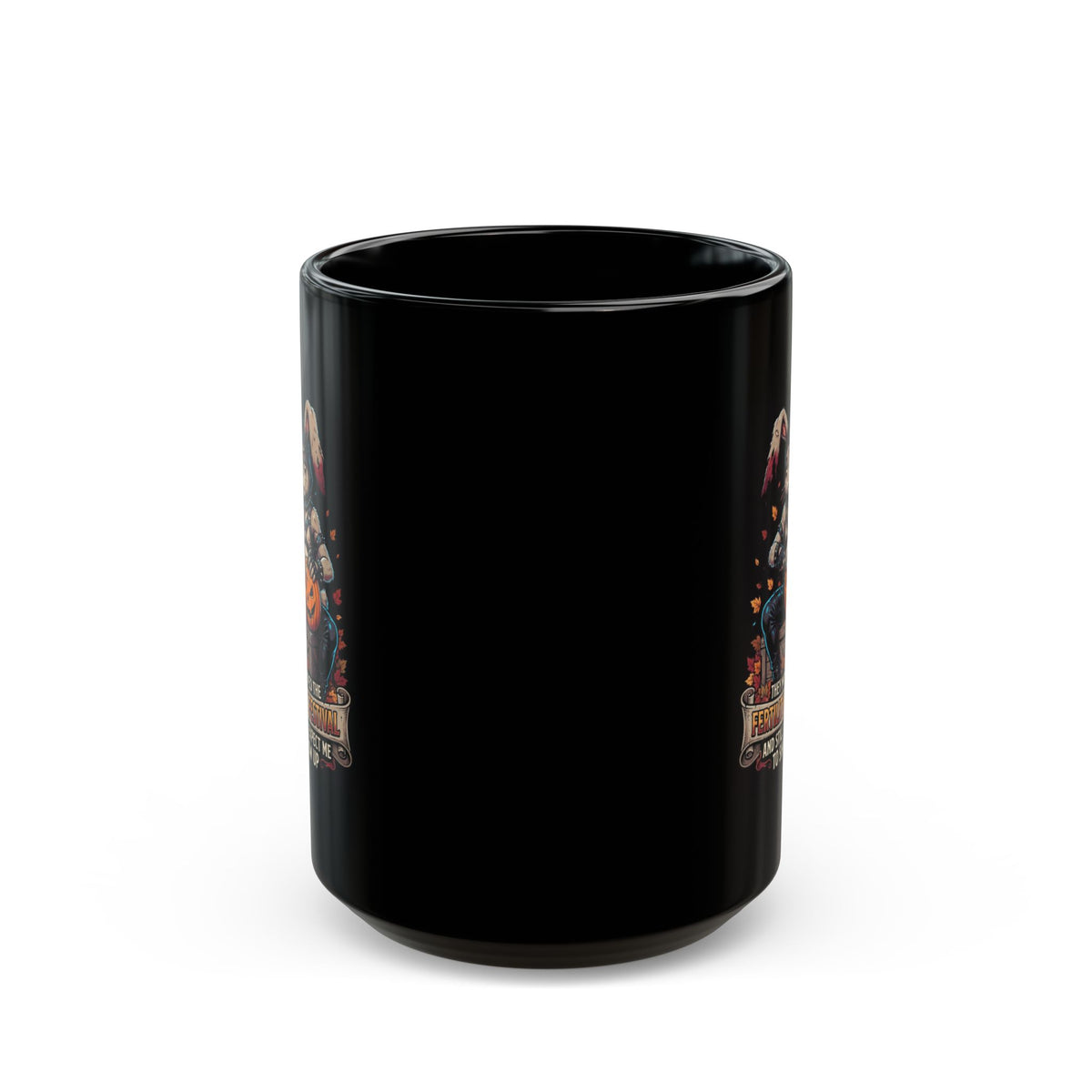 "Fertility Festival" Black Ceramic Mug