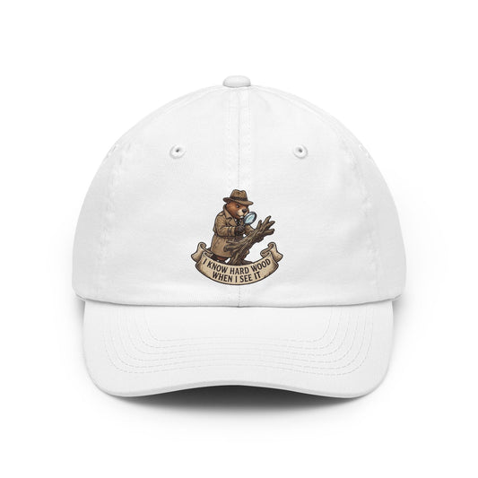 Color: White | I Know Hard Wood Dad Hat