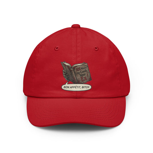 Color: Red | Bon Appetit Bitch Dad Hat — Graphic