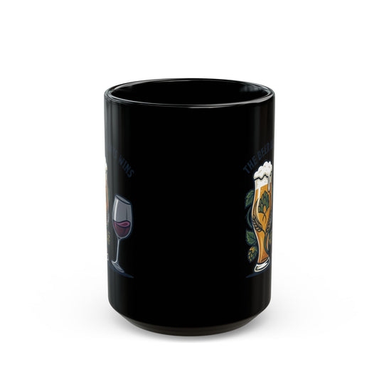 "The Beer Always Wins" Black Ceramic Mug
