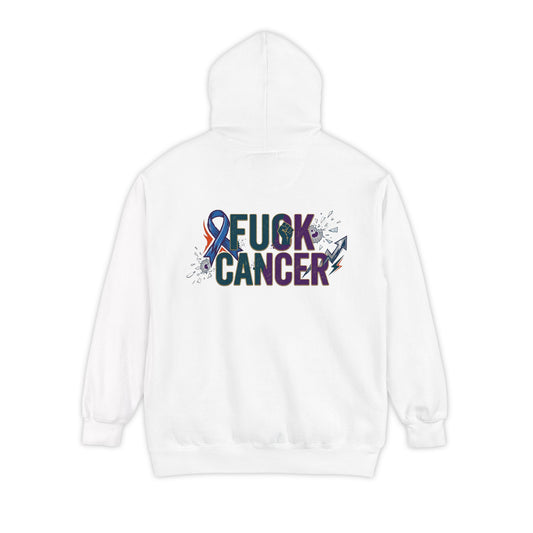 Color: White | Fuck Cancer Garment-Dyed Hoodie