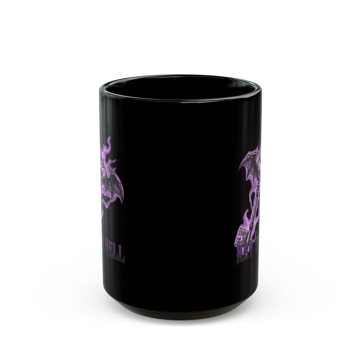 "Skeleton Key" Black Ceramic Mug