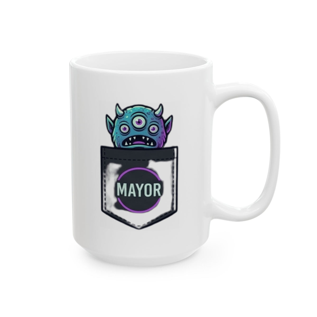 "Mayor Of Halloweentown" White Ceramic Mug — Graphic