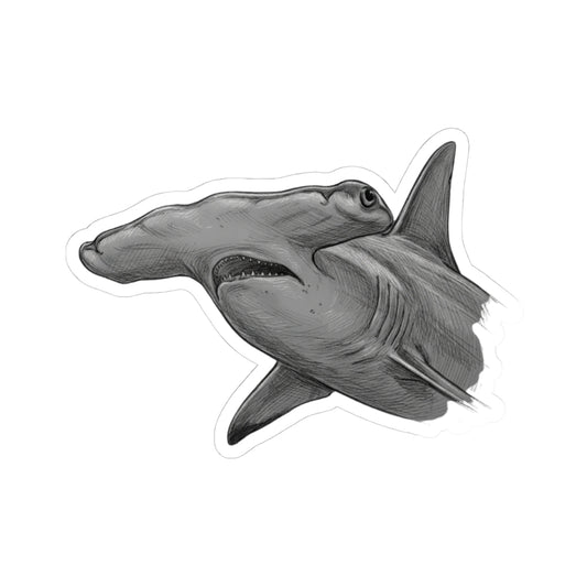 "Pencil Sketch Art Hammerhead Shark" Sticker