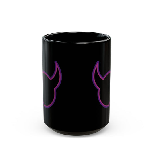 "I'm The Girl Satan's Mom Warned About" Black Ceramic Mug — Graphic