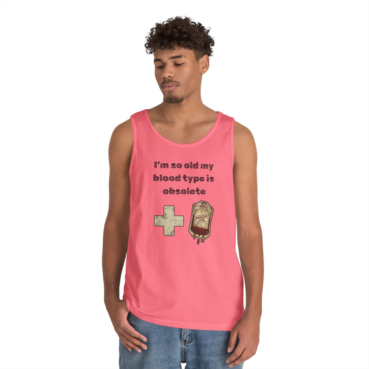 Color: Safety Pink | Blood Type Tank Top
