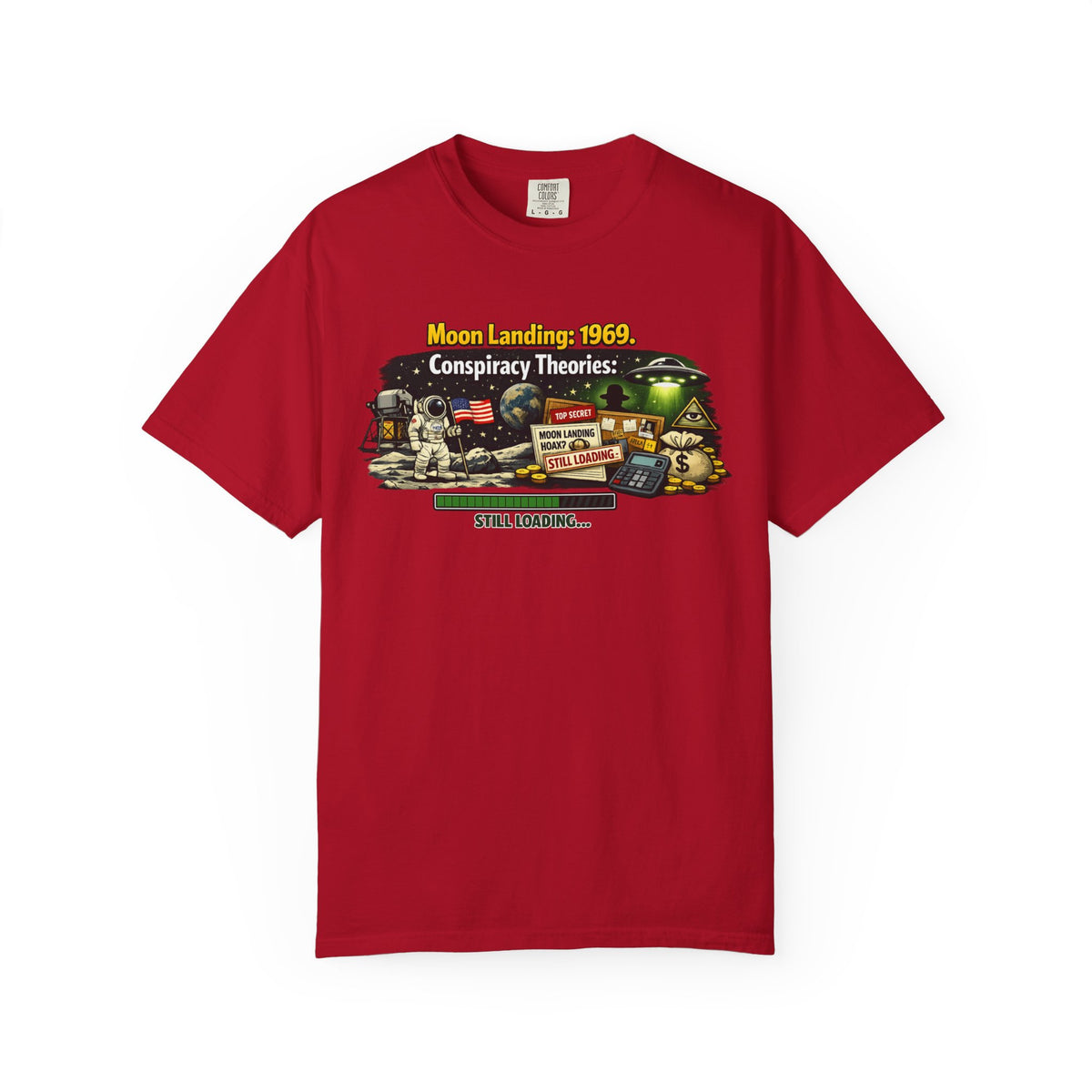 Color: Red | Moon Conspiracy Unisex Garment-Dyed T-shirt